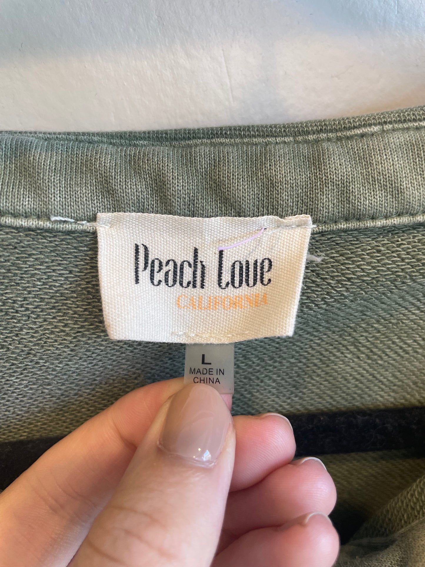 Size L - Peach Love Sweatshirt