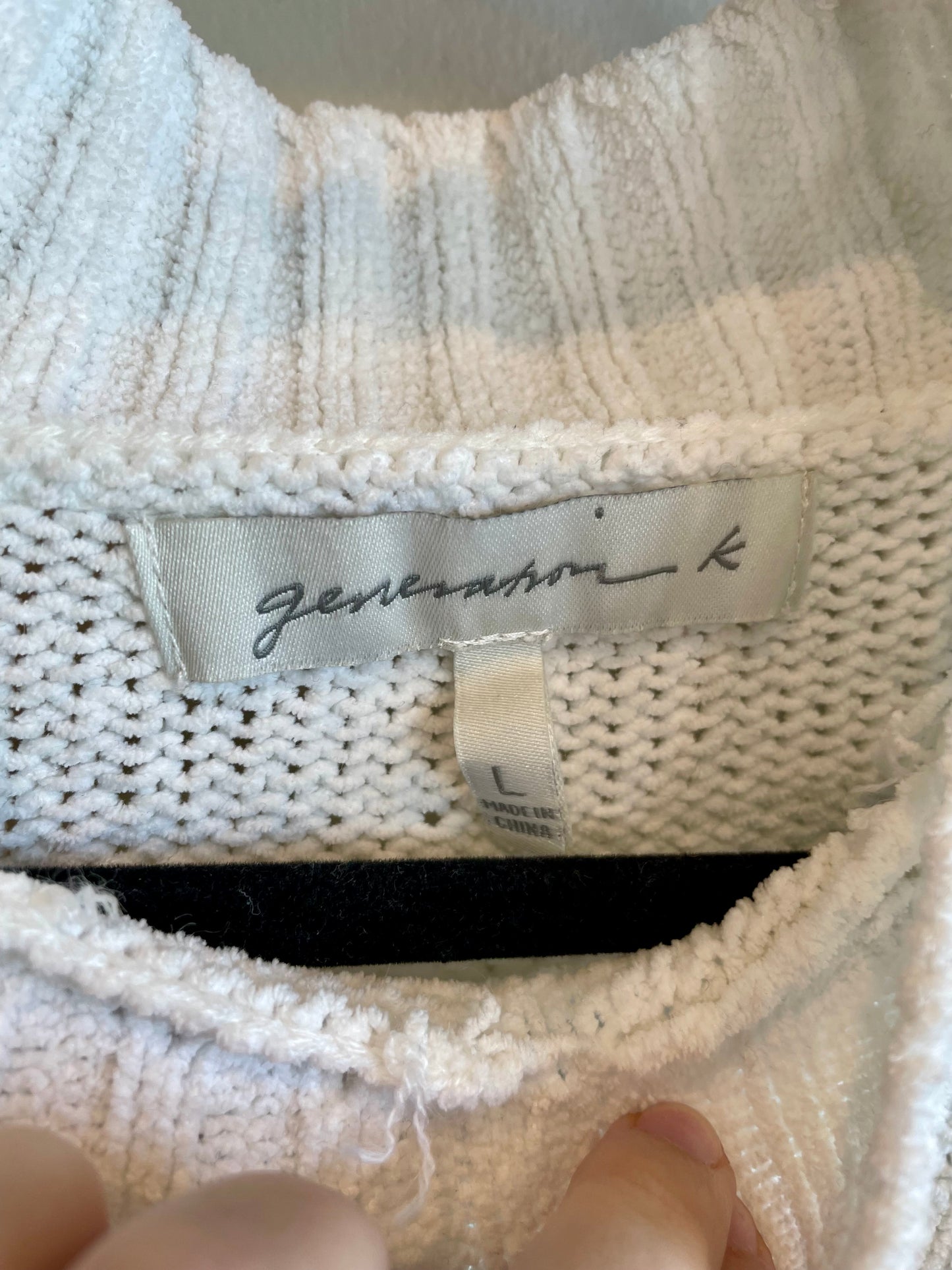 Size L - White Sweater