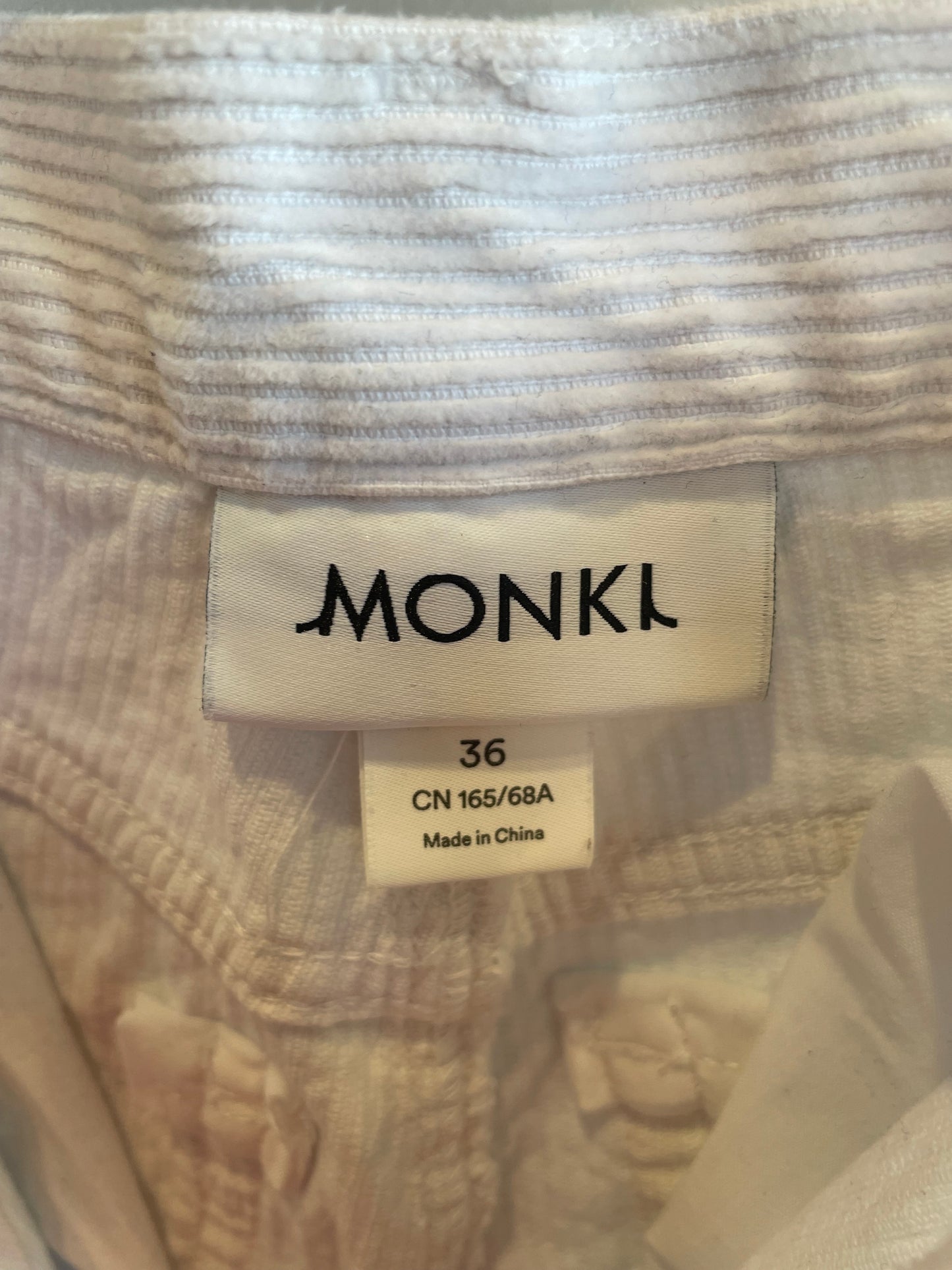 2 Monki White Corduroy Pant